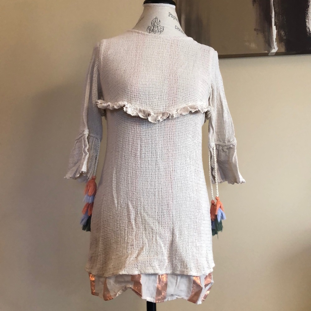 Zara Trafaluc Collection woven tunic EUC